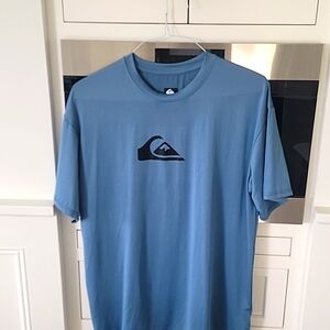 Quicksilver Silver Short Sleeve Rash Guard